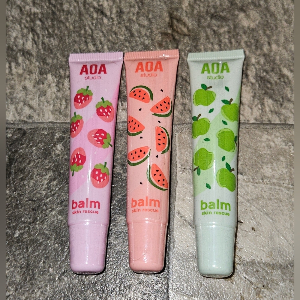 Balm Skin Rescue Trio - Strawberry, Watermelon & Apple 0.33fl Oz BNIB